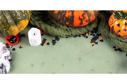 Halloween green frame background