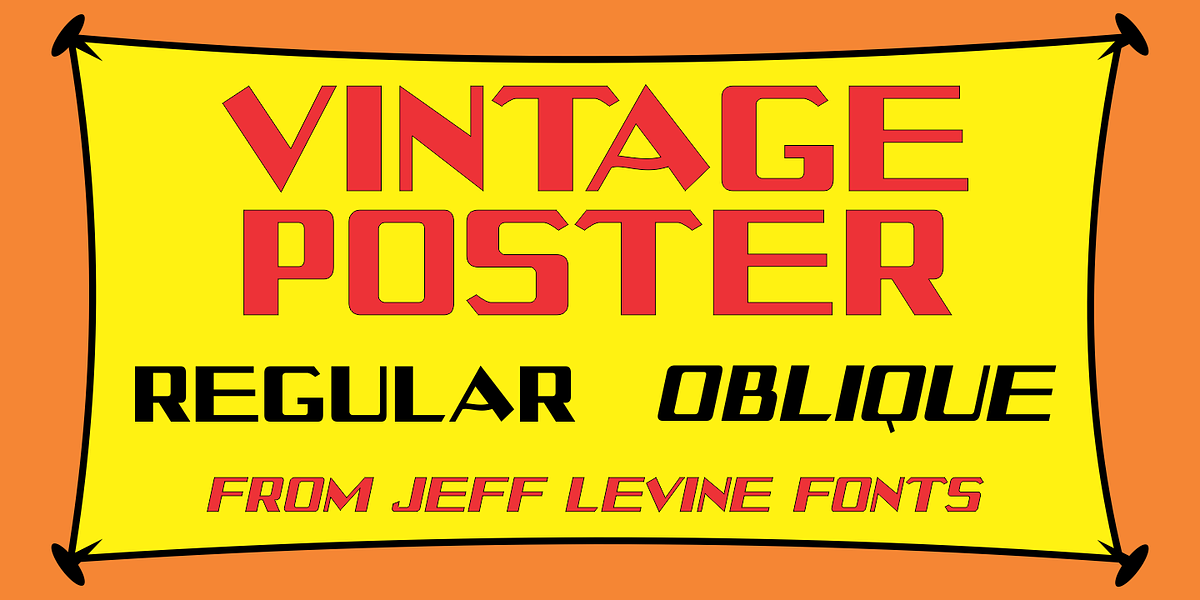 Vintage Poster JNL, a Font by Jeff Levine Fonts (Photo 1 of 5)