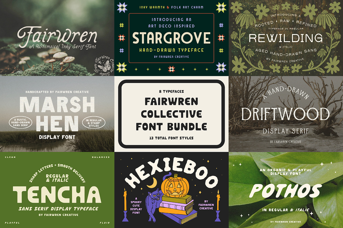 Fairwren Collective Font Bundle, a Sans Serif Font by Fairwren Creative (Photo 1 of 18)
