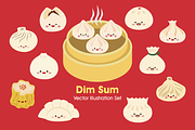 Dim Sum Vector Set, a Food Illustration by Spark Design (Thumbnail 1 of 3)