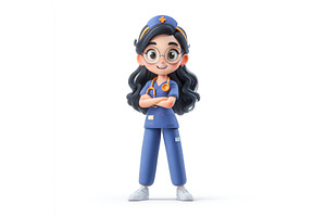 A cartoon nurse character wearing a, a Health & Medical Photo by ZinetroN
