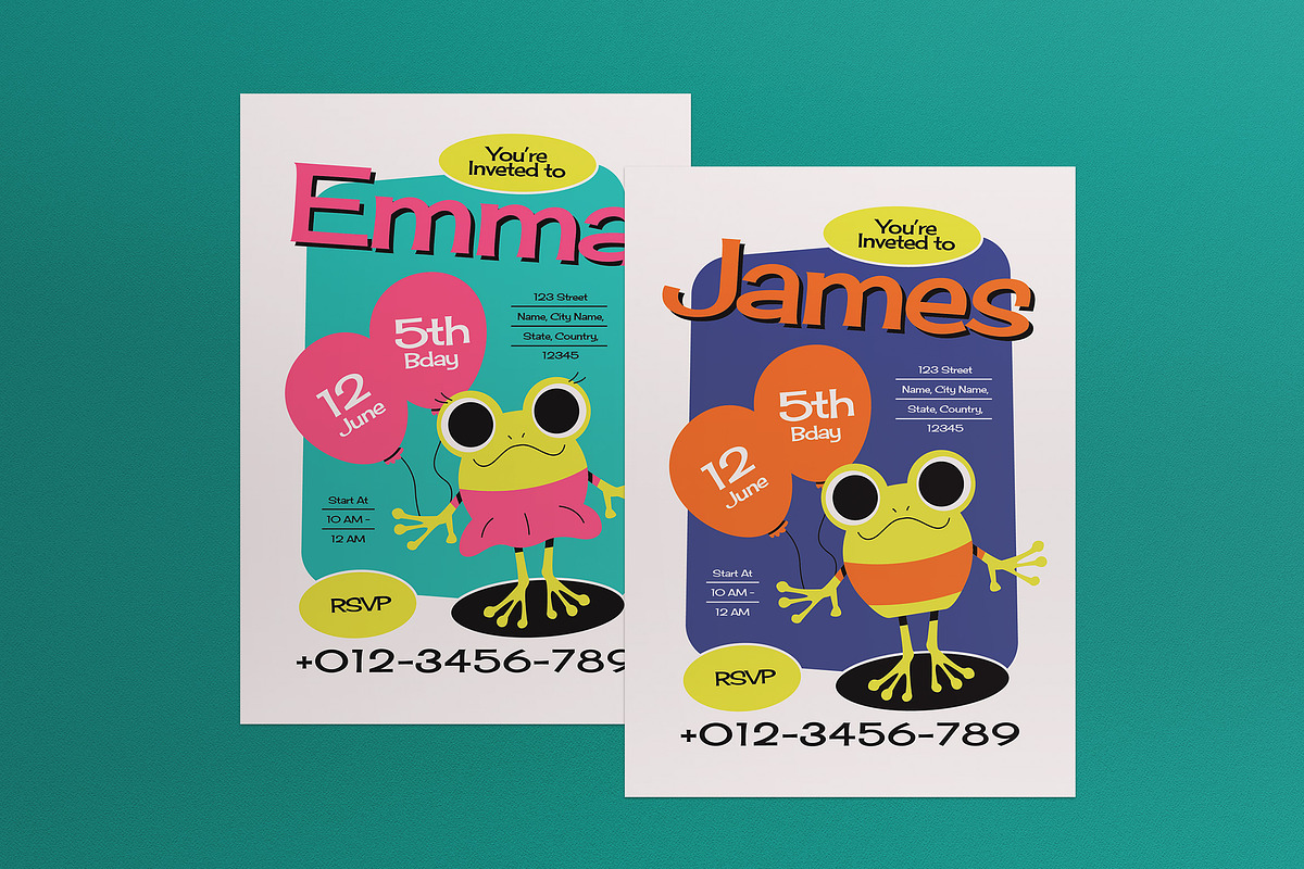 Green Kiddieland Birthday Invitation, a Card Template by graphicook (Photo 1 of 3)