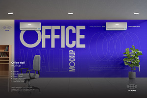 Office Wall Mockup, an Advertising Mockup by VanillineGraph
