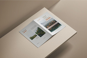 Bifold Vertical Brochure Mockup