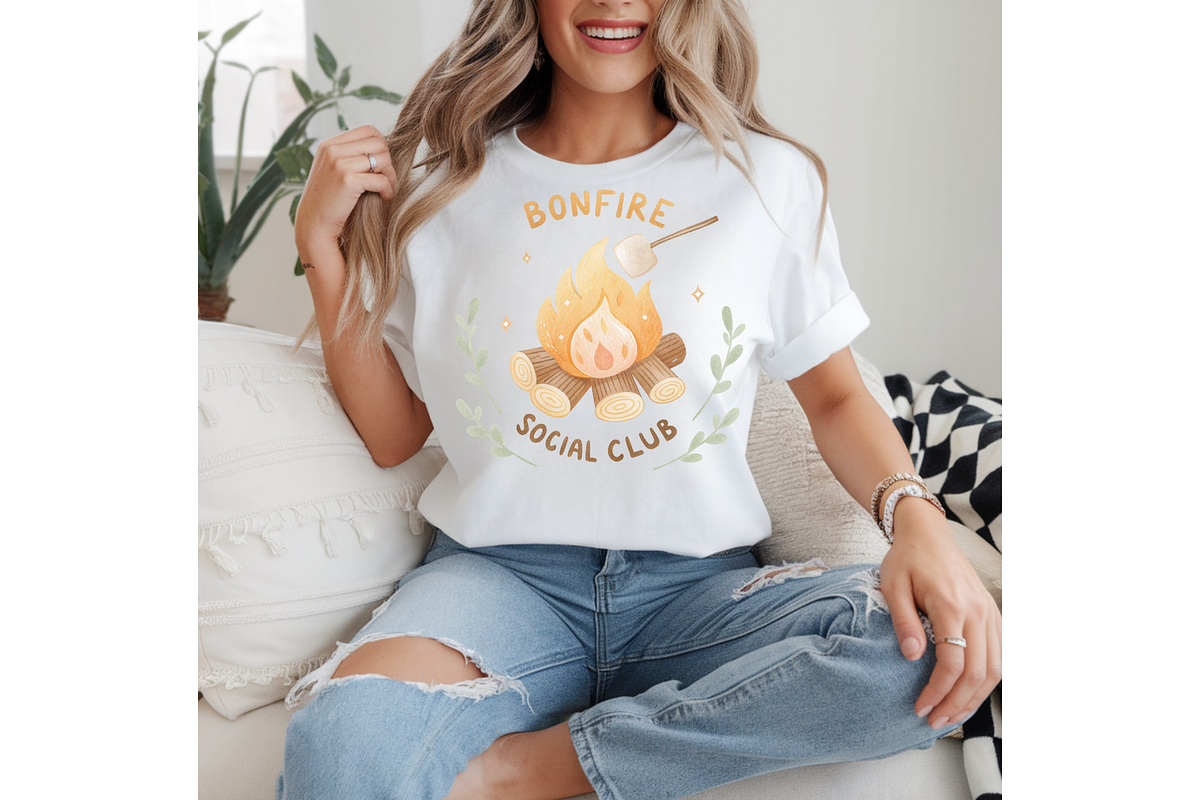 Camping Shirt Design, Camp Life, an Illustration by TatiMockup (Photo 4 of 5)