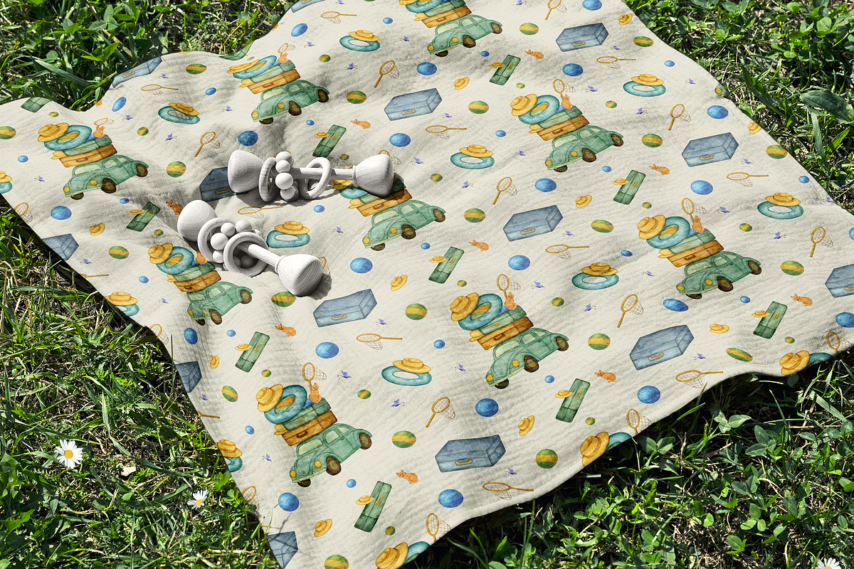 Packed for Summer Watercolor Set, a Pattern Graphic by Aurella Art (Photo 10 of 10)