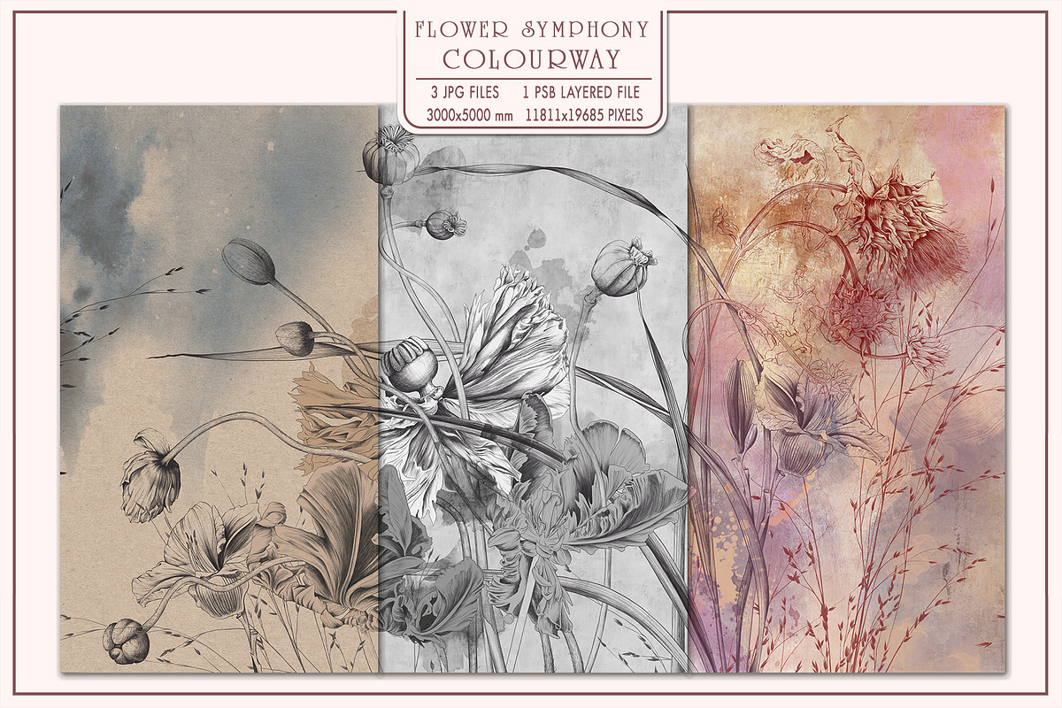 Fresco collection Flower symphony, a Wallpaper Graphic by Natalia0307 (Photo 2 of 14)