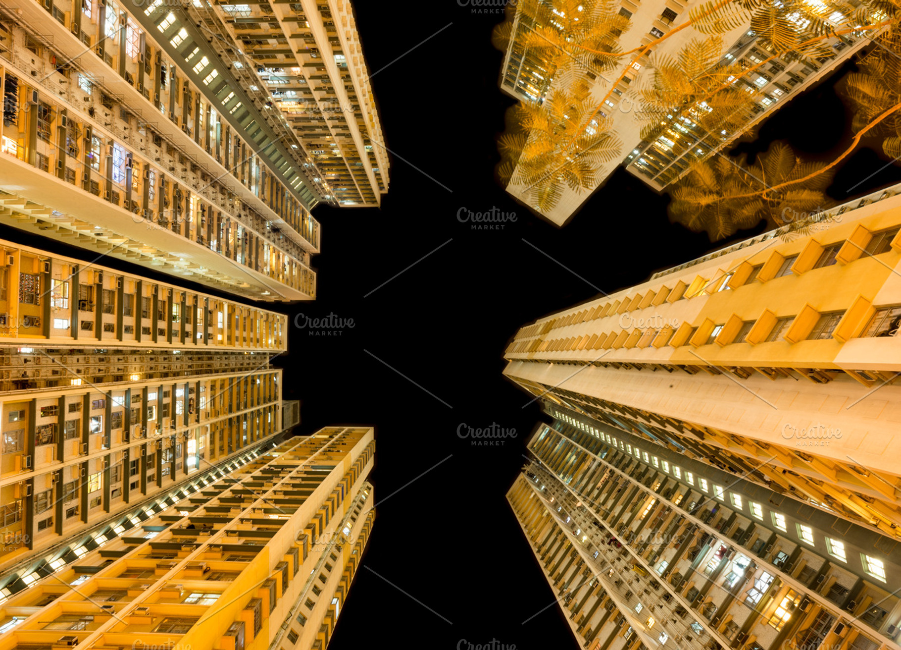Overcrowded Apartment at Night in HK, an Architecture Photo by harodominguez