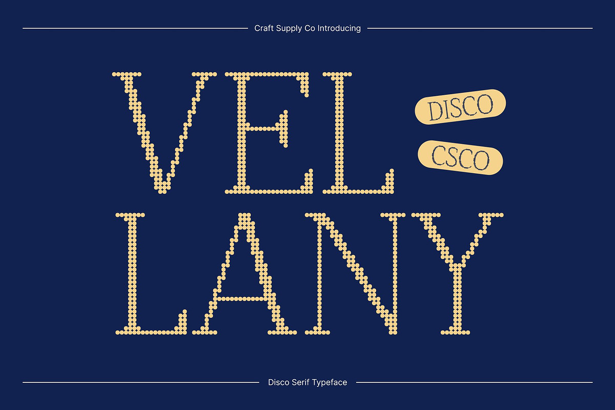 Vellany Disco, a Serif Font by Craft Supply Co. (Photo 1 of 8)