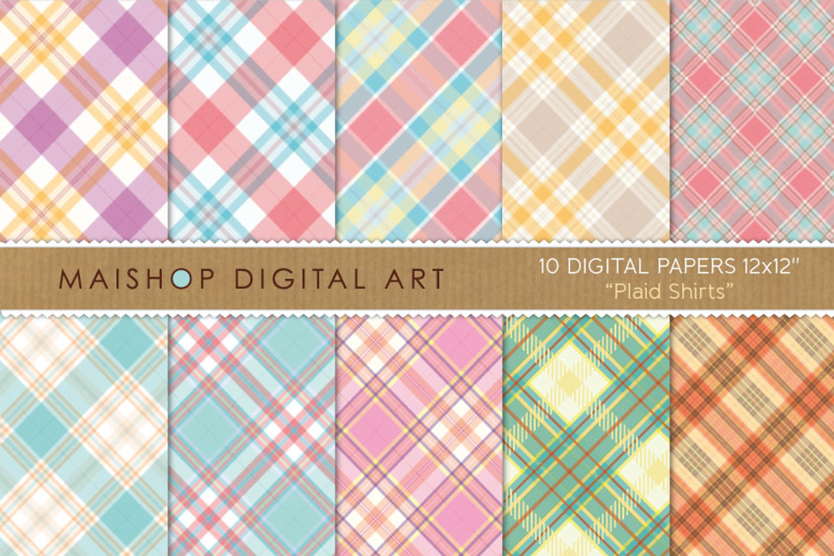 Digital Papers Plaids