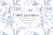 Blue Victorian & Chinoiserie set, a Decorative Illustration by Grace Noboa Illustrations (Thumbnail 5 of 13)