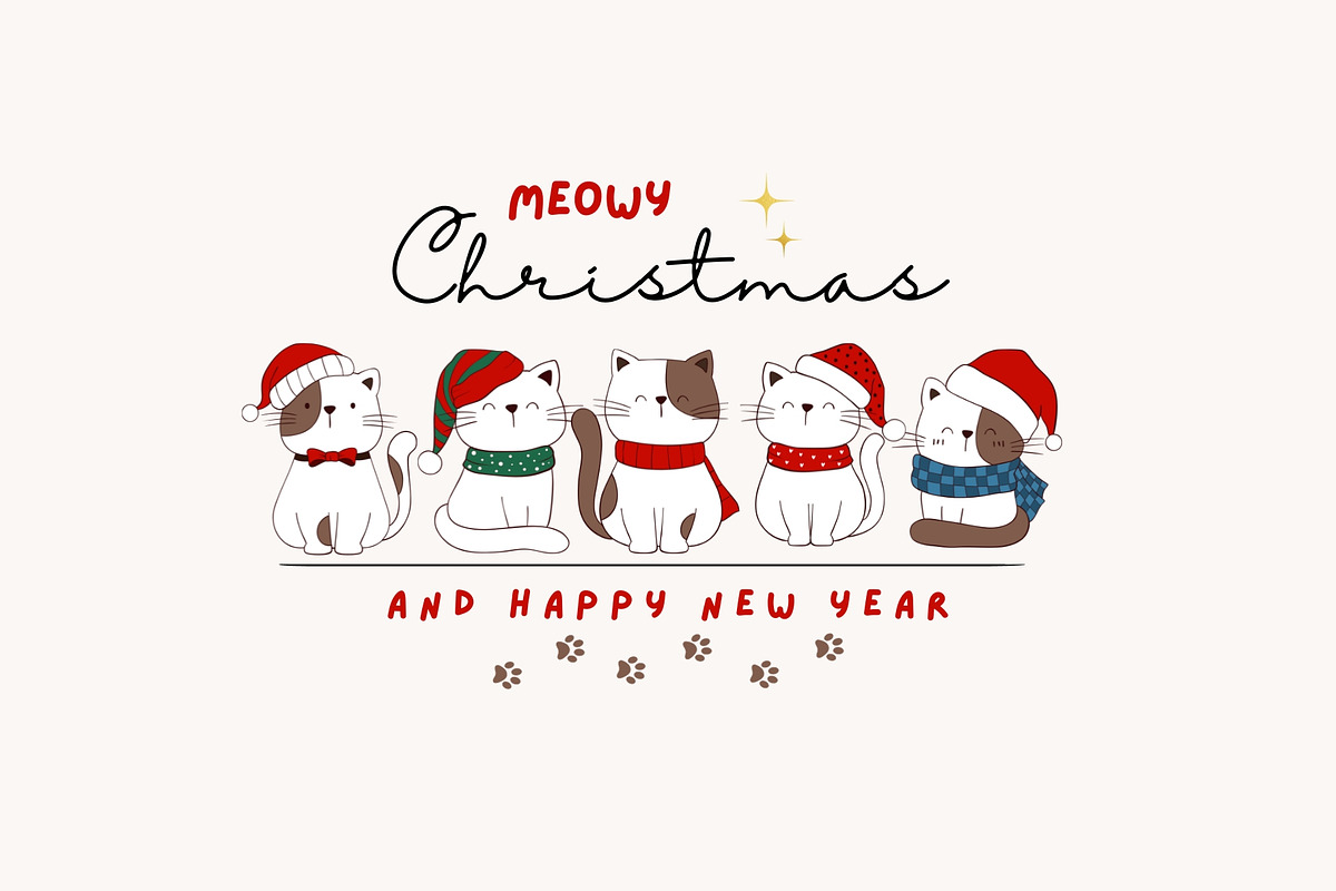 Fox Christmas Doodle Dingbat Font, a Symbol Font by Fox7 By Rattana (Photo 5 of 9)