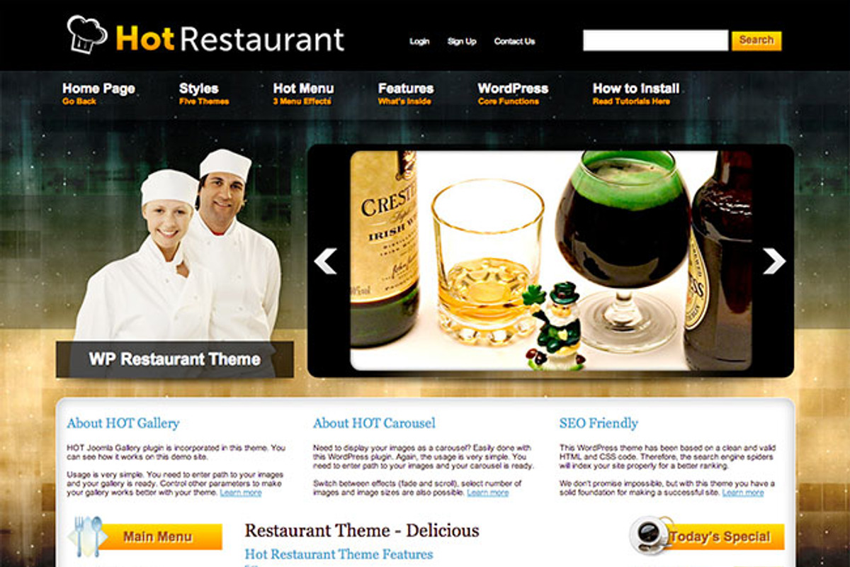 Hot Restaurant, a WordPress Template by hot-themes (Photo 5 of 5)