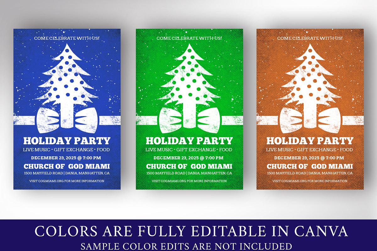 Christmas Party Flyer Template preview 3