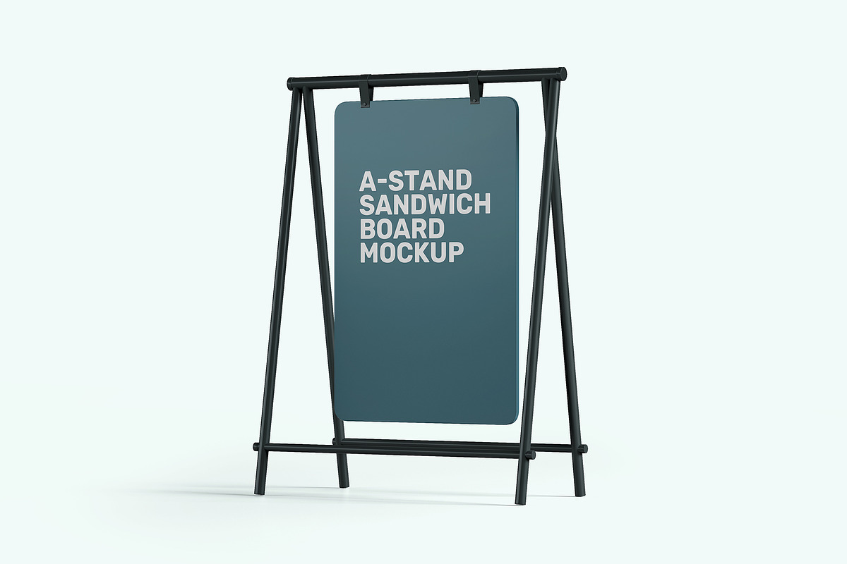 A-stand Sandwich Board Mockup, an Advertising Mockup by Traint (Photo 4 of 7)