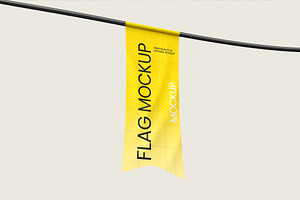 Realistic Hanging Flag Mockup, an Advertising Mockup by graphypix