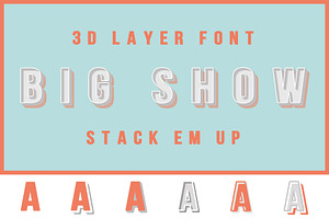 BIG SHOW - Layered 3D Font