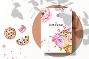 Floral Icecream Watercolor Set, an Illustration by TanataDesign (Thumbnail 7 of 13)
