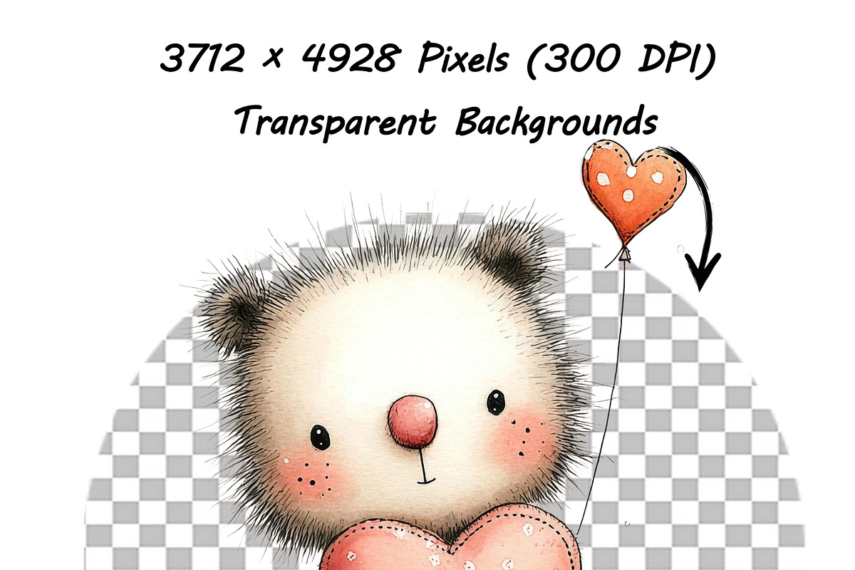 Whimsical Doodle Valentine Animals, an Illustration by one-touch (Photo 15 of 19)