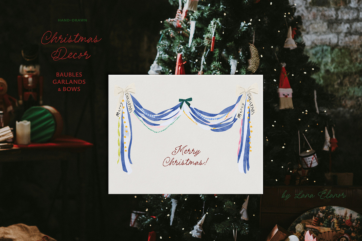 Hand-Painted Christmas Decor Garland, a Seasonal Illustration by Lana Elanor (Photo 5 of 11)