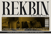Rekbin - Modern Serif Typeface, a Serif Font by MaikoHatta (Thumbnail 1 of 7)