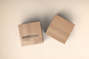 Square Kraft Paper Box Packaging, a Packaging Mockup by Ram Studio LLC (Thumbnail 4 of 16)