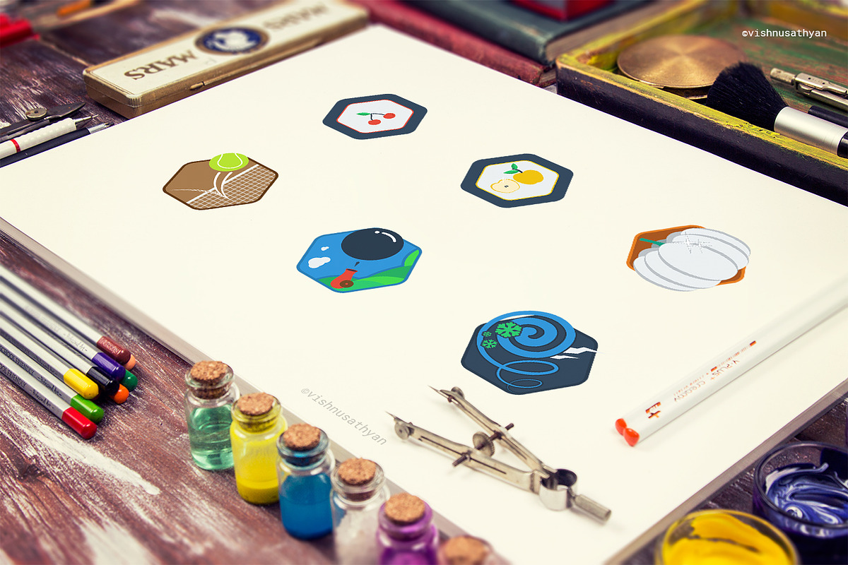 Pixie Badges (21 Illustrations), an Illustration by VishnuSathyan (Photo 2 of 7)