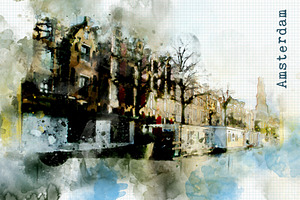 Watercolor Style - Amsterdam