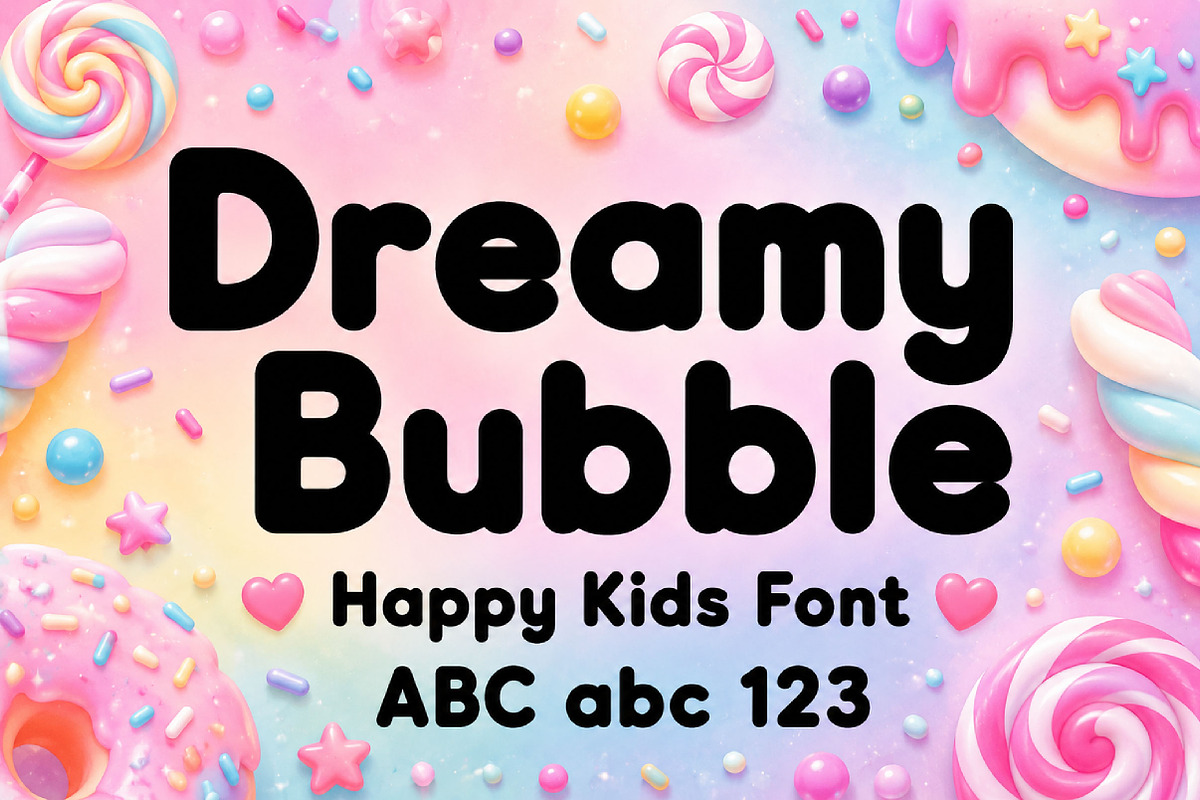 Dreamy Bubble, a Slab Serif Font by Wow Magic (Photo 3 of 4)