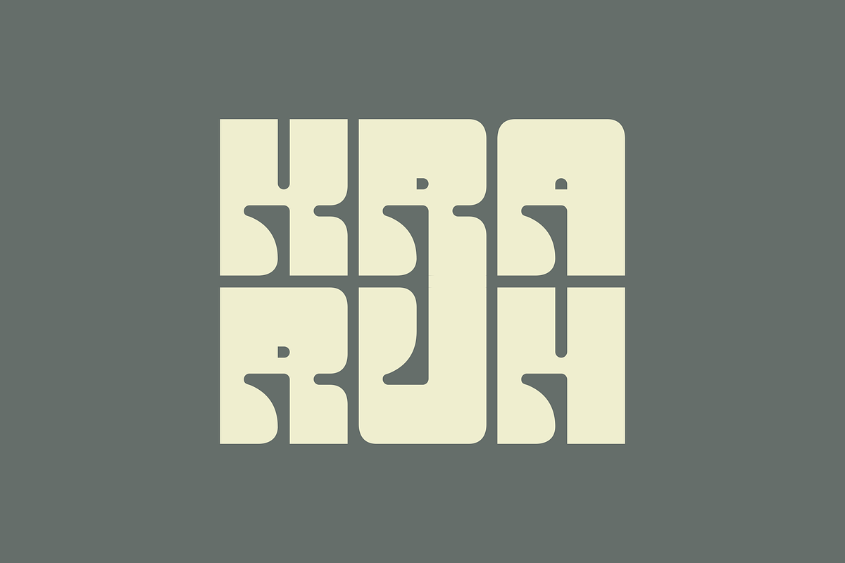 Kraruh - Bold Modular Typeface, a Font by Letterna (Photo 1 of 4)