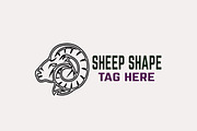 Sheep Shape Logo, a Branding & Logo Template by sologeek (Thumbnail 1 of 3)