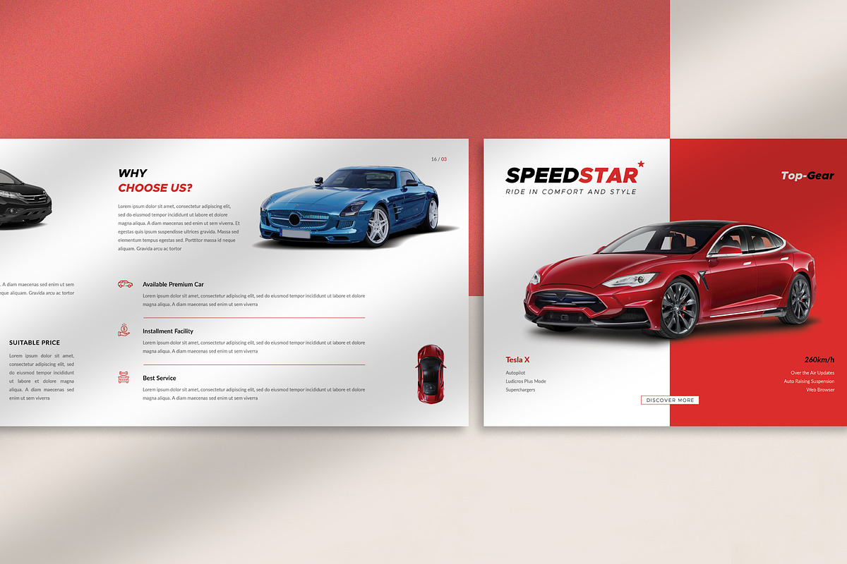 Car Brochure + Powerpoint Template, a Brochure Template by Orcshape Studio (Photo 3 of 13)