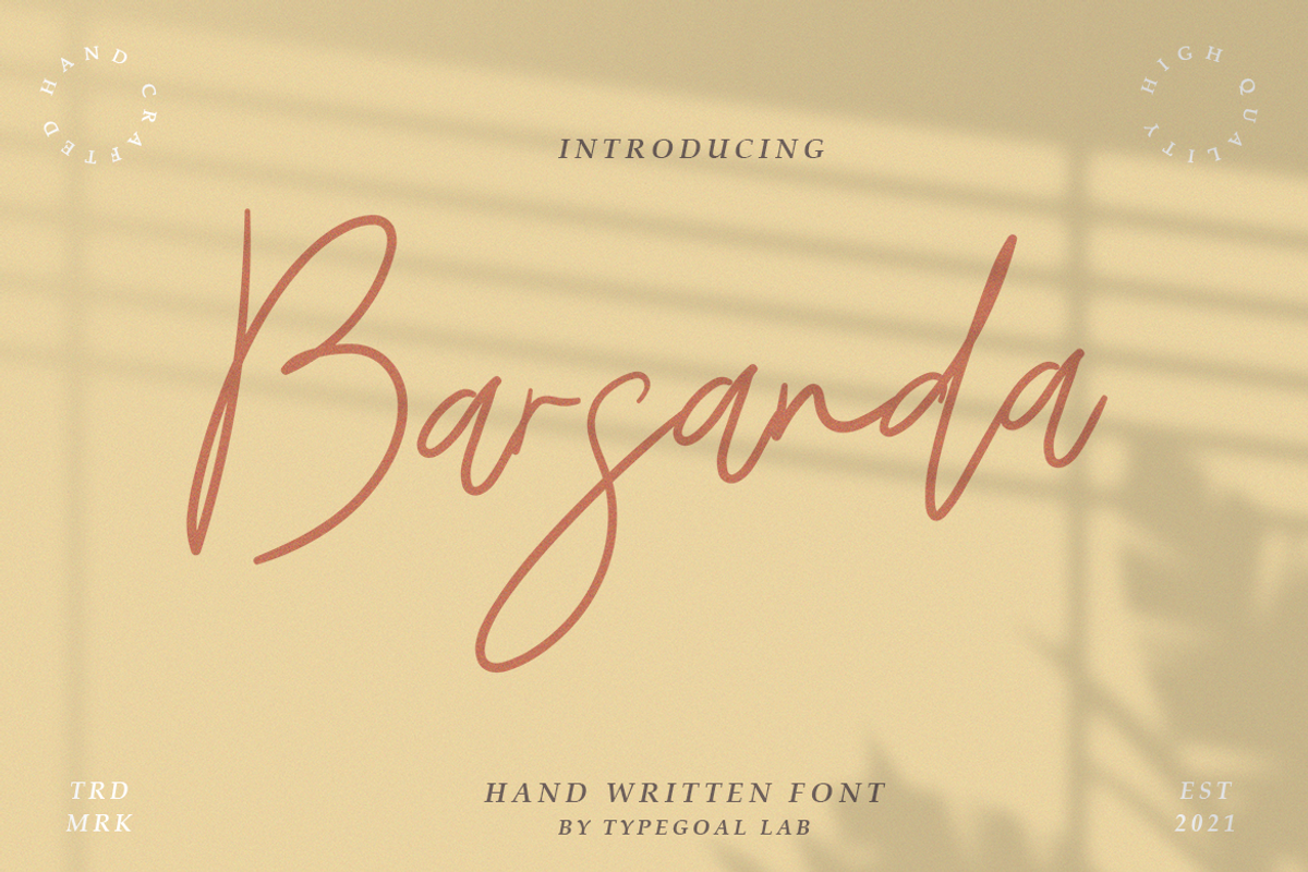 Barsanda, a Font by Typegoals Studio (Photo 1 of 9)