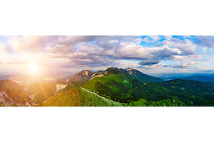 Alpine mountains - view from Golica, a Graphic by Nature and travel
