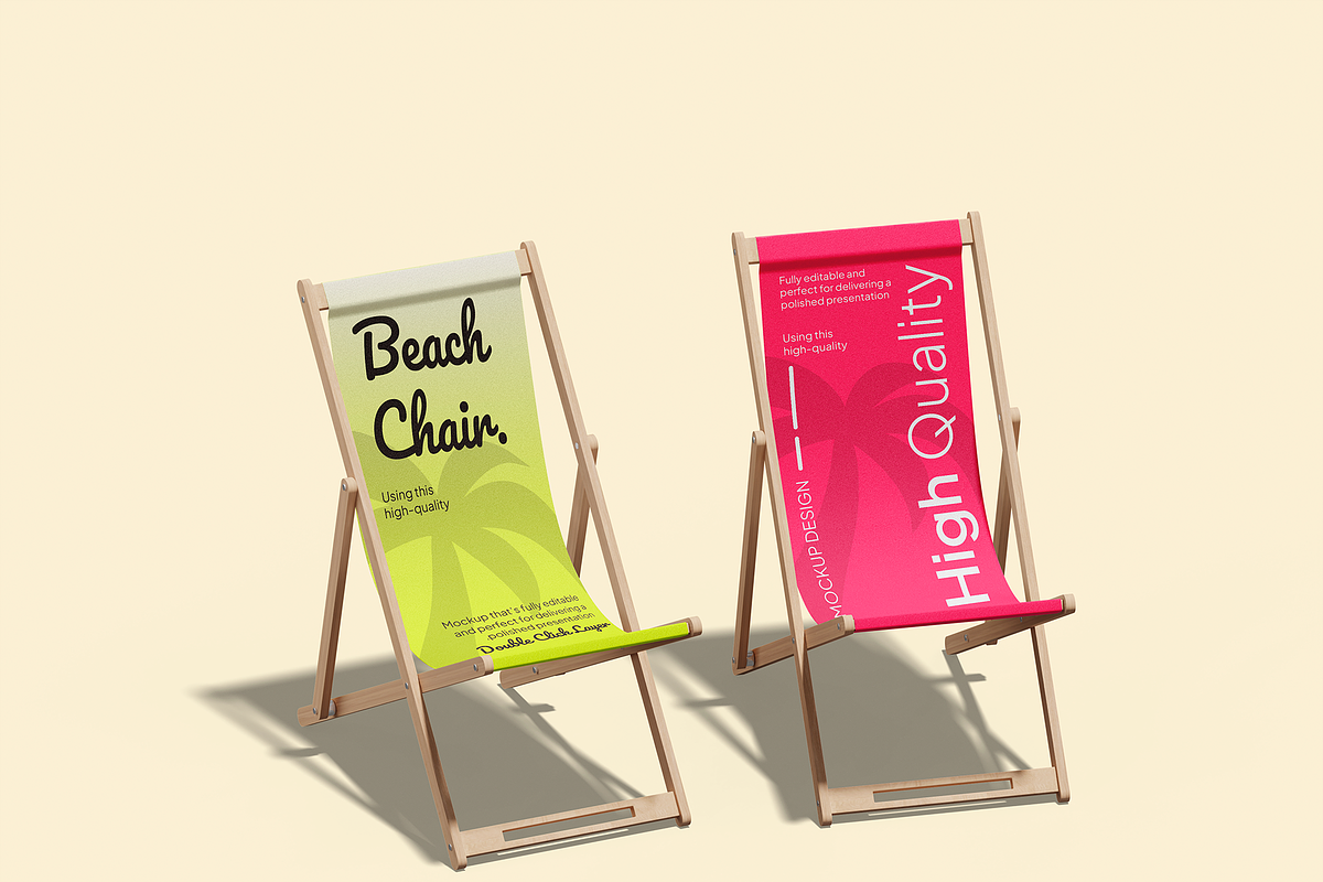 Beach Chair Mockup, an Advertising Mockup by Bartama Graphic (Photo 2 of 3)