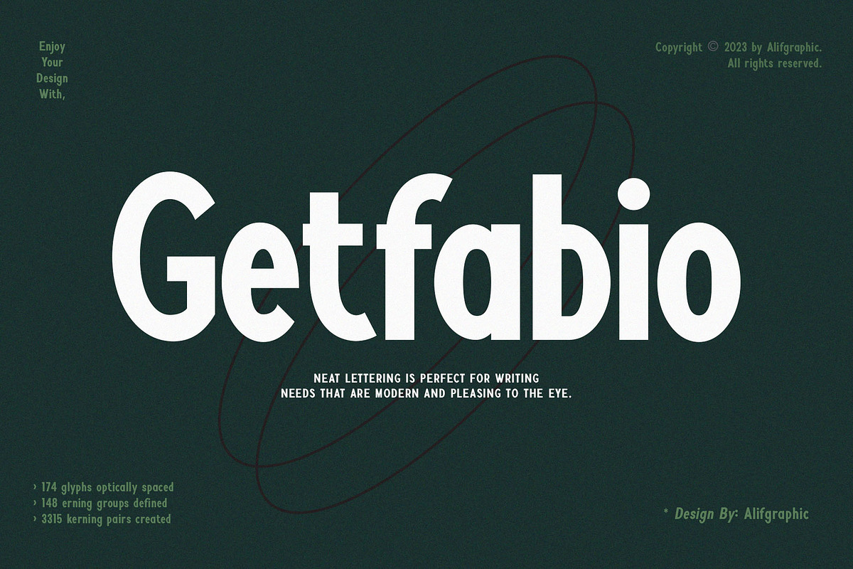 Getfabio-Modern Sans-Serif Font Font, a Sans Serif Font by Font Kingdom (Photo 1 of 6)