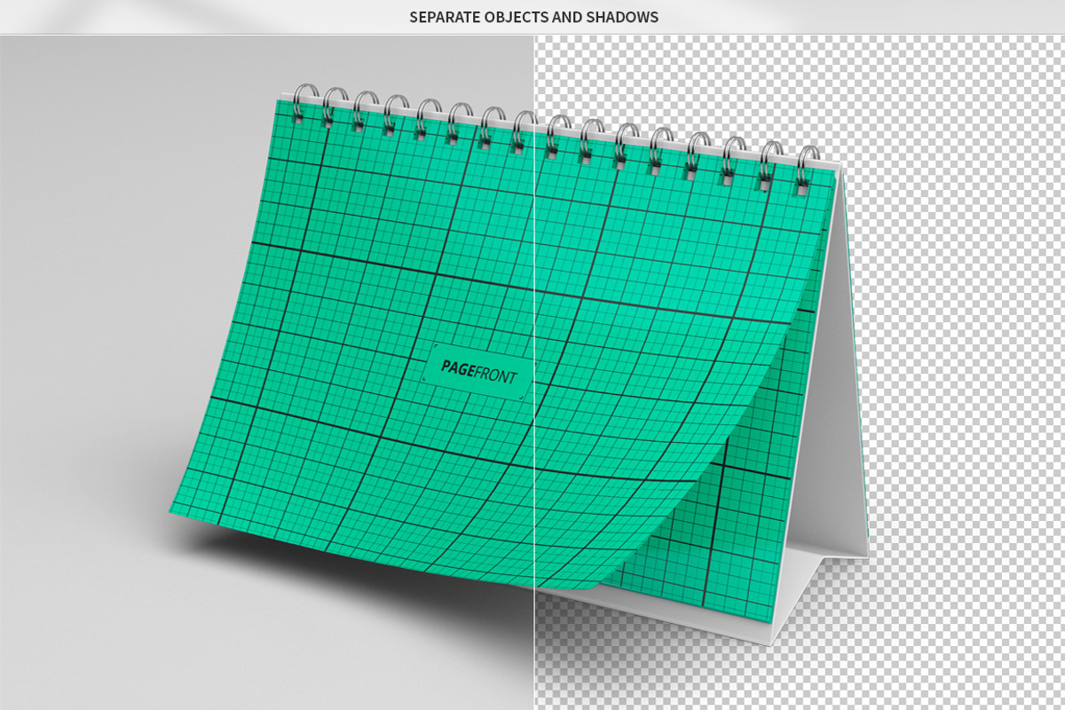 A5 Desk Calendar Mock-Up, a Mockup by MassDream (Photo 9 of 10)