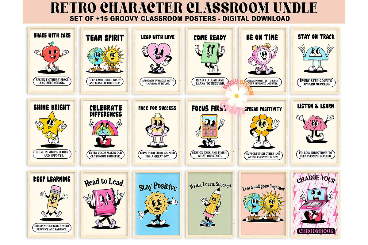 Classroom Posters Mega Bundle Prints, a Graphic by RETROVIBZDESIGNS (Photo 6 of 7)