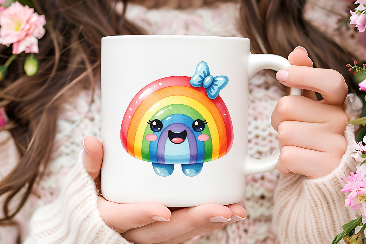 Cute Rainbow Character Clipart, an Illustration by RobertsArt (Photo 6 of 7)