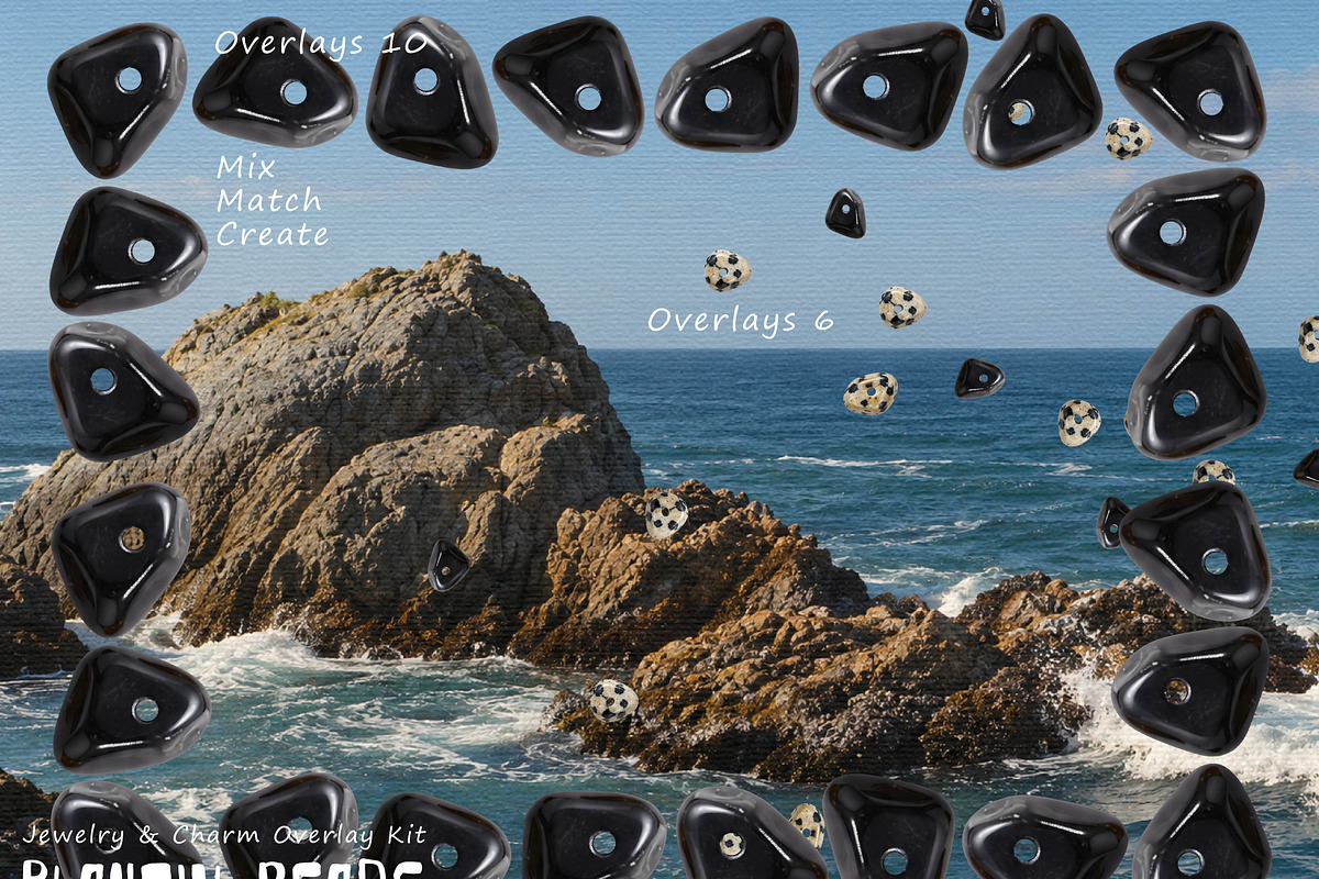 Playful Beads & Jewelry PNG Overlays, a Texture Graphic by DreamoraArt (Photo 6 of 9)