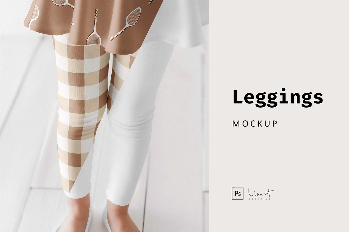 Kids Leggings Mockup, a Bottom Mockup by LinnestCreative (Photo 1 of 5)