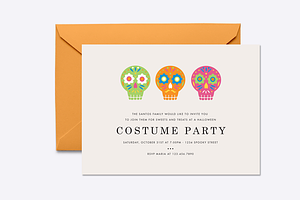 Sugar Skulls Halloween Invite