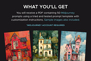 Whimsical Houses Midjourney Prompts, an Object Graphic by MadeByAI Studio (Thumbnail 2 of 5)