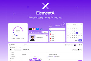 ElementX: Design System & UI Kit, an UI Kit Template by Unidack Design