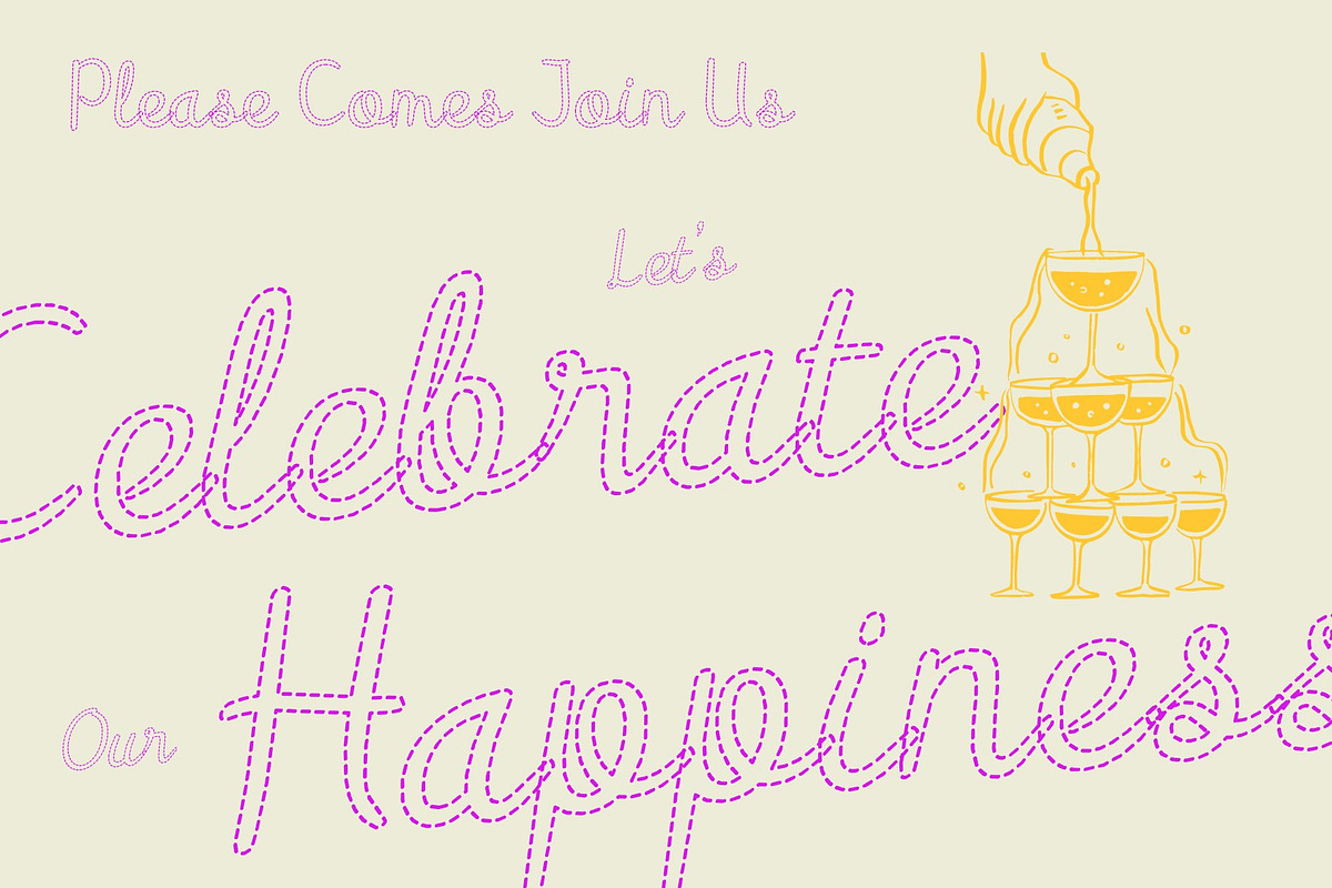 CS Hailey Dashed, a Script Font by Craft Supply Co. (Photo 5 of 8)