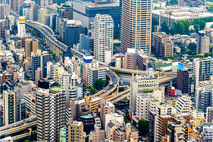 Elevated road interchange in Tokyo city centre, an Architecture Photo by Leonid Andronov