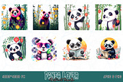 Panda Lover T-shirt Design Bundle, an Illustration by Sofia's Fashion (Thumbnail 2 of 3)