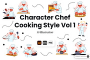 Character Chef Cooking Style Vol 1, an Object Graphic by SLAB! Design (Thumbnail 1 of 3)
