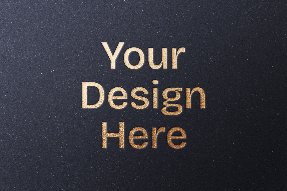 Gold Pressed Logo Mockup, a Mockup by Design Squad (Photo 4 of 4)