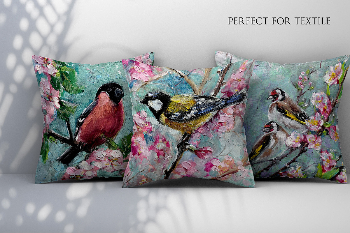 Birds welcome Spring - oil painting, an Animal Illustration by Lana Sham (Photo 12 of 13)